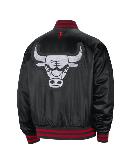 Nike Black Chicago Bulls 2023/24 City Edition Nba Jacket 50% Recycled Polyester for men