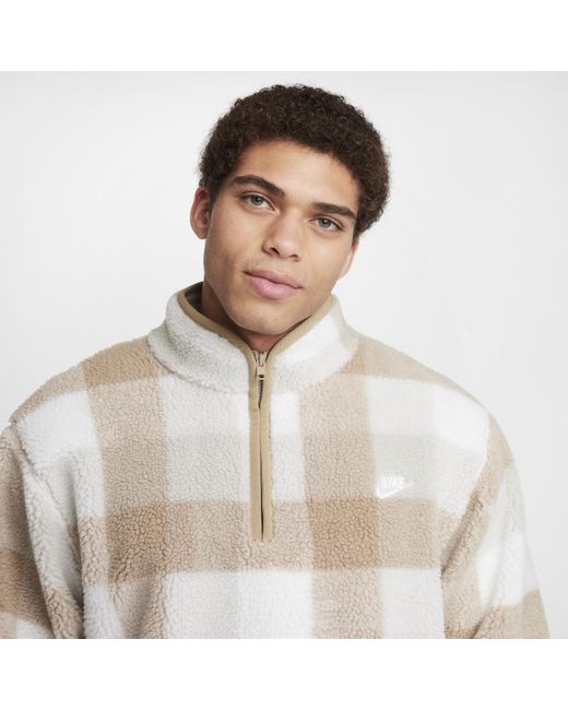 Nike Club Winterized Half Zip in Natural for Men Lyst