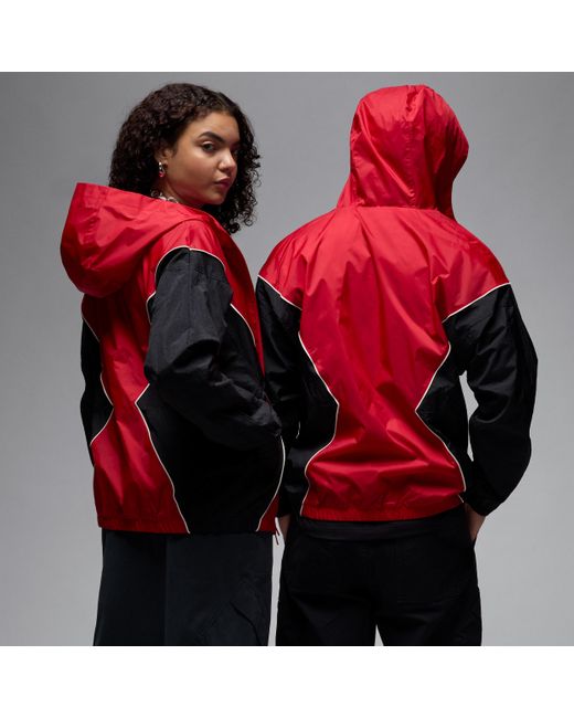 Nike Red Brooklyn Hooded Draft Jacket for men