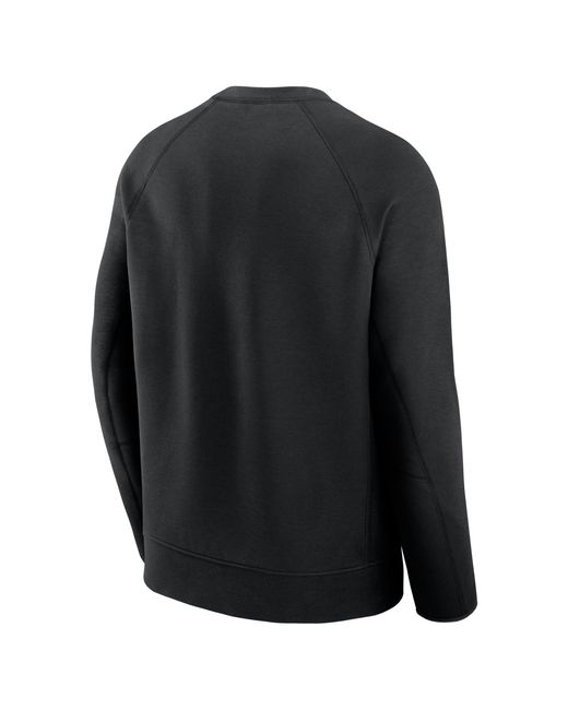 Nike Black San Diego Padres Tech Fleece Mlb Pullover Crew for men