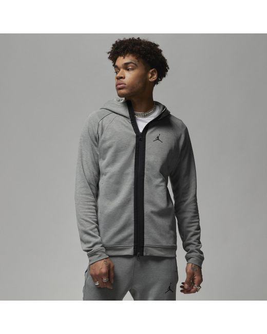 Nike Dri-fit Sport Air Fleece Full-zip Hoodie in Grey for Men | Lyst UK