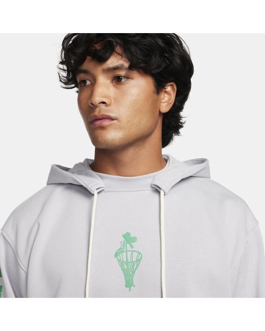 Felpa pullover con cappuccio dri-fit standard issue di Nike in Gray da Uomo