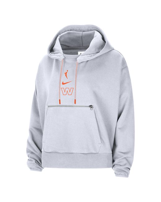 Nike Gray Team 13 Essential Dri-Fit Wnba Pullover Hoodie