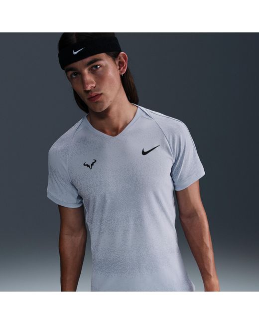 Nike Blue Rafa Dri-Fit Adv Short-Sleeve Tennis Top for men