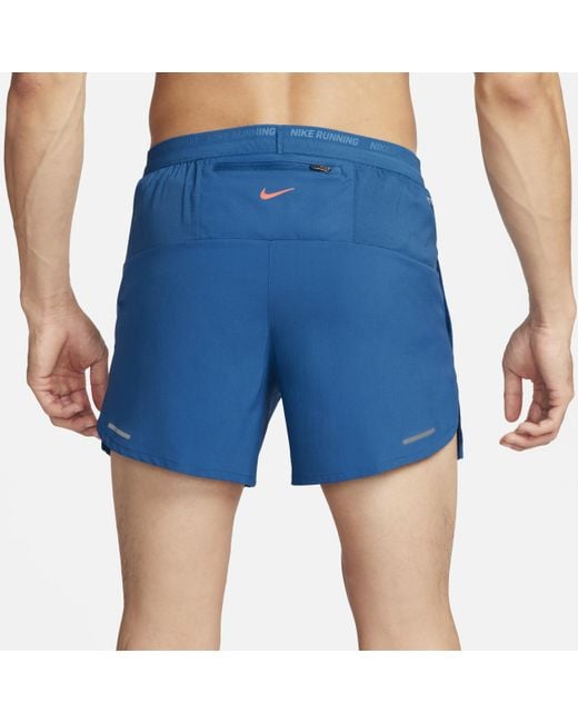 Nike Blue Running Energy Stride 5" Brief-lined Running Shorts for men