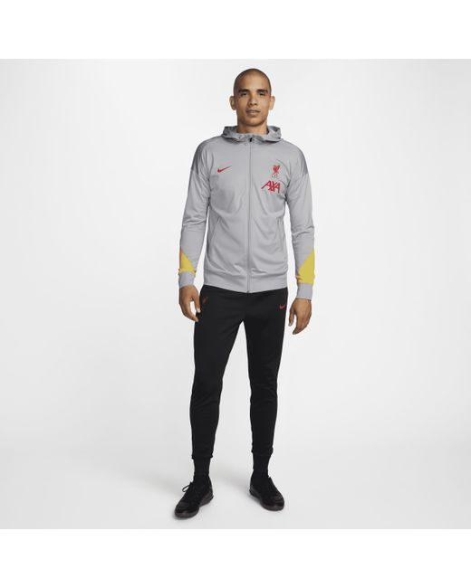 Nike Liverpool F.c. Strike Third Dri fit Football Hooded Knit Tracksuit Polyester 50 Recycled Polyester in Grey for Men Lyst UK