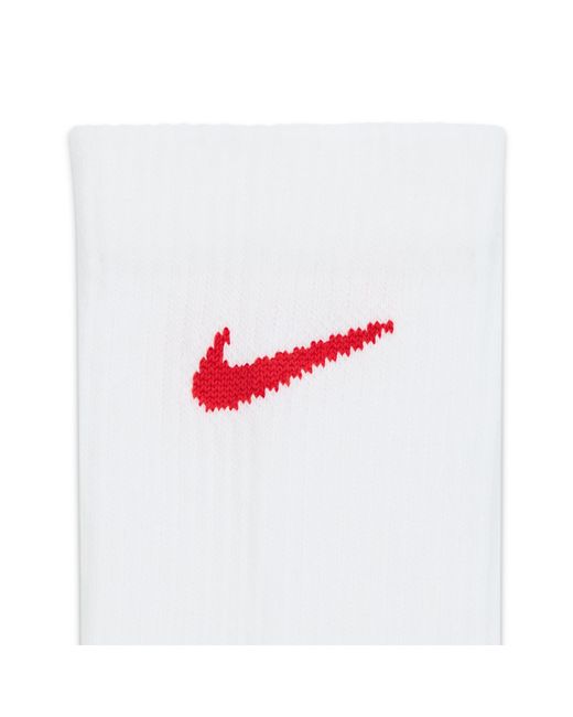Nike White Everyday Elevated Crew Socks (3 Pairs)