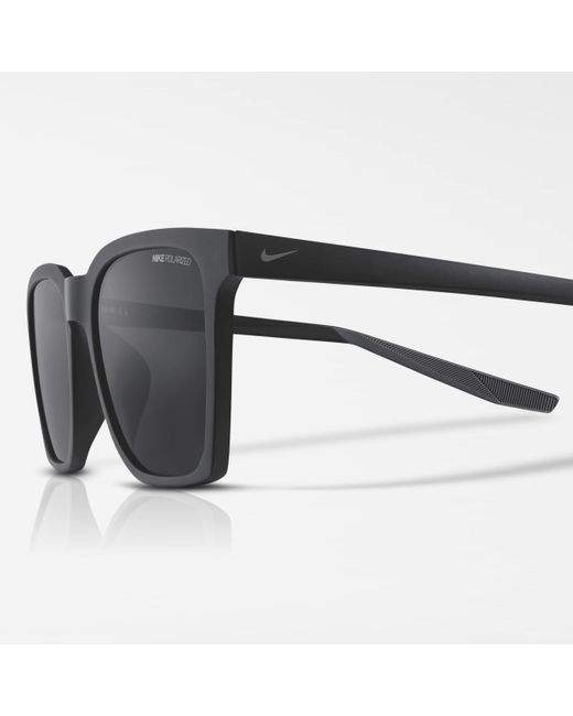 Nike Gray Unisex Bout Polarized Sunglasses In Black,