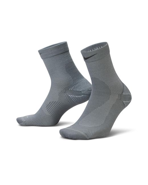 Nike Blue Run Wool Running Micro-Crew Socks (1 Pair)