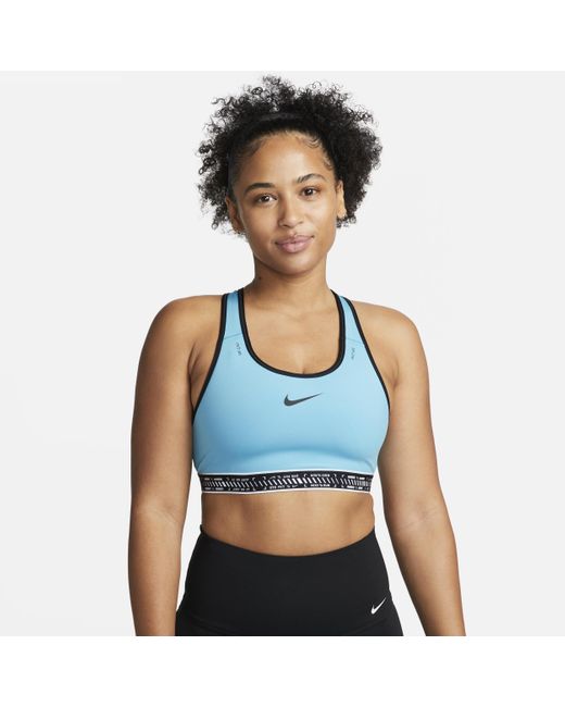 Nike Swoosh On The Run Mediumsupport Lightly Lined Sports Bra With