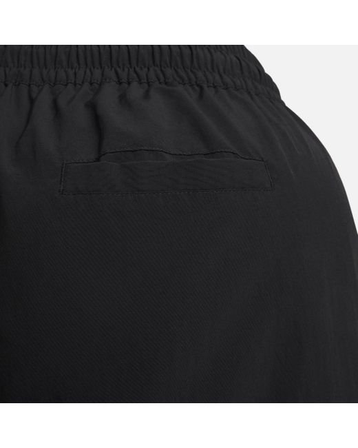 Nike Black Sportswear Everything Wovens Mid-rise Open-hem Pants (plus Size)