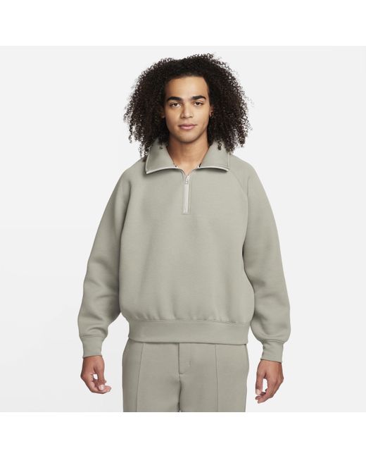 Maglia con zip a metà lunghezza tech fleece reimagined di Nike in Gray da Uomo