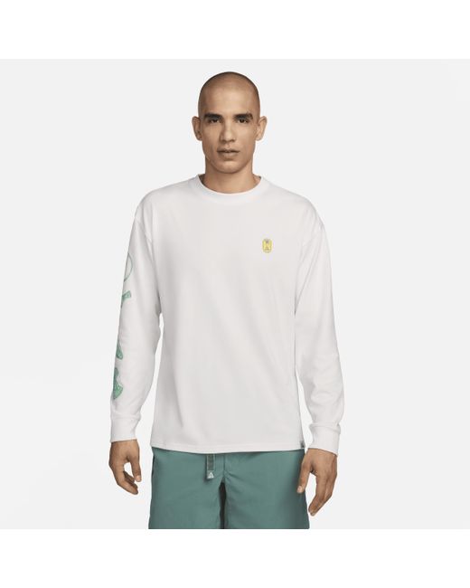 Nike White Acg "hike Snacks" Dri-fit Long-sleeve T-shirt for men