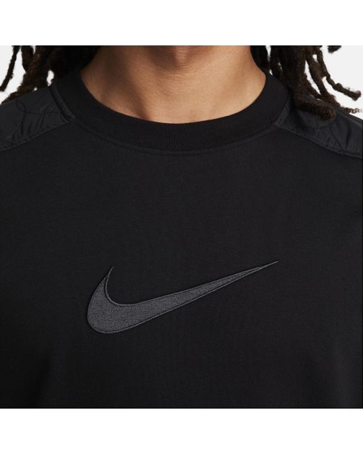 Nike Black Standard Issue Basketball Crew-neck Sweatshirt for men