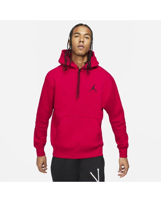 Nike Jordan Jumpman Air Men's Fleece Pullover Hoodie in Red for Men | Lyst  UK