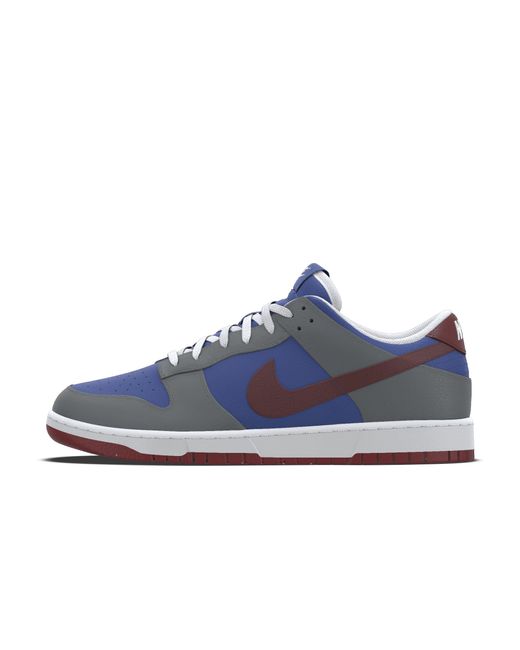 Nike Blue Dunk Low By You Custom Shoes Leather for men
