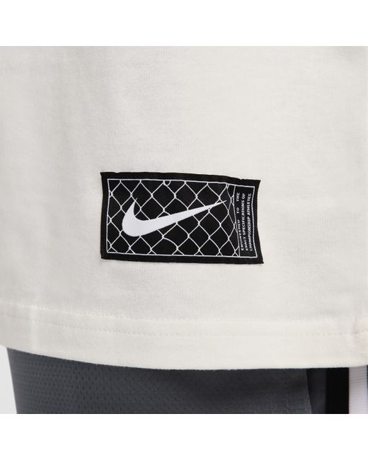 Nike White Max90 Basketball T-shirt Cotton for men