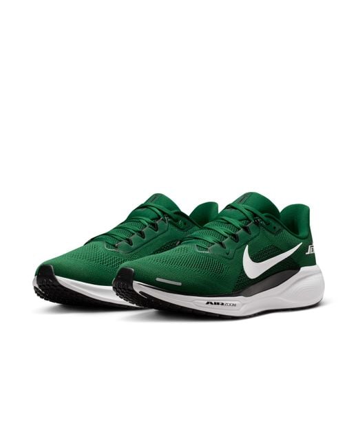 Nike Green New York Jets Pegasus 41 Nfl Road Running Shoes for men