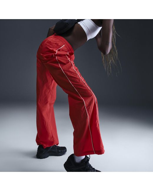 Nike windrunner pants red hotsell