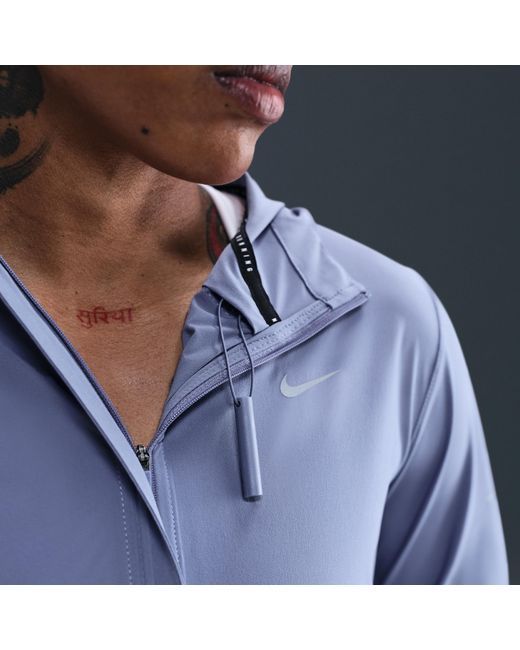 Nike Blue Swift Repel Packable Running Jacket