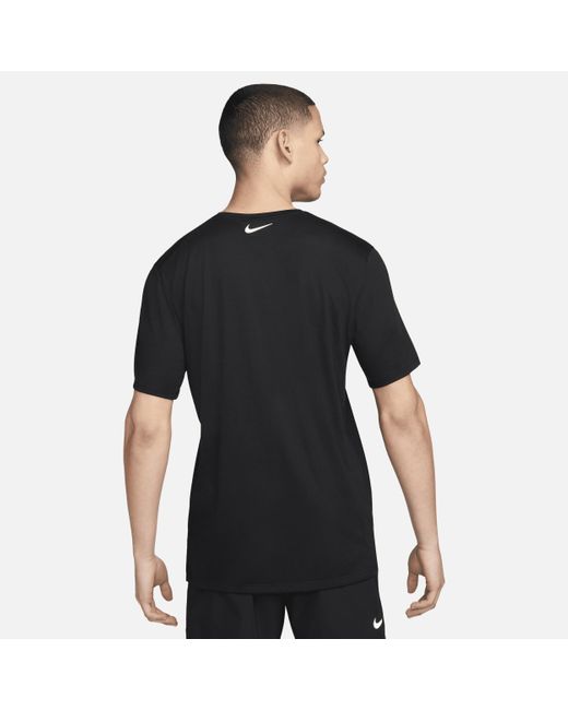 Nike Black Rise 365 Run Energy Short-sleeve Running Top 50% Sustainable Blends for men