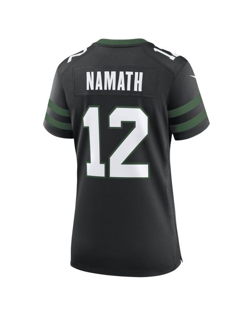 Nike Black Joe Namath New York Jets Nfl Game Football Jersey