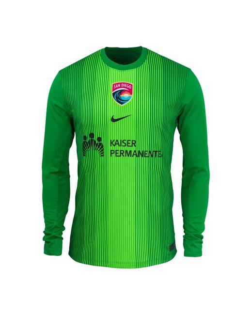 Nike Green San Deigo Wave Fc 2025 Stadium Goalkeeper Nwsl Replica Jersey for men