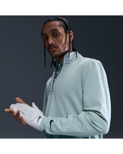 Nike Tour Golftop Met Halflange Rits Voor in het Blue voor heren