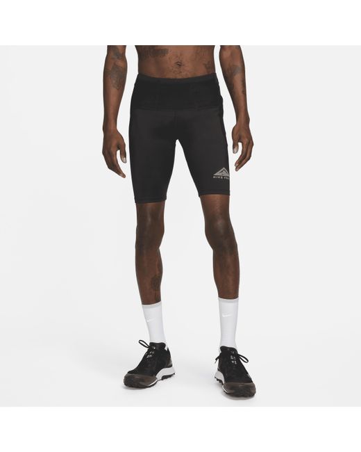 Nike Black Trail Lava Loops Dri-fit Running 1/2-length Tights for men