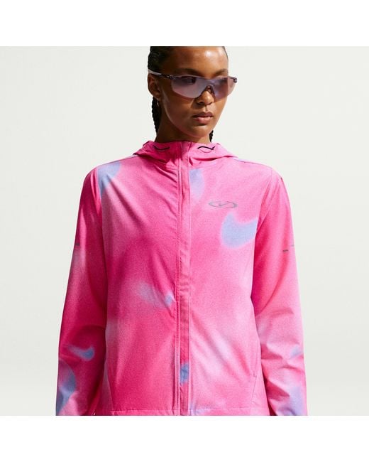 Nike Pink Swift Repel Packable Running Jacket