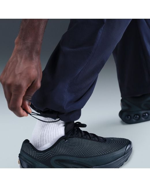 Nike Blue Tech Woven Oversized Trousers for men