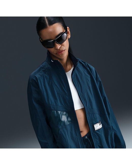 Nike Blue Sportswear Oversized Woven Jacket
