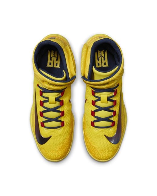 Nike Yellow Alpha Huarache Elite 4 Mid "ronald Acuña Jr." Baseball Cleats for men