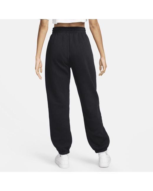 Nike Sportswear Phoenix Fleece Oversized joggingbroek Met Hoge Taille in het Black