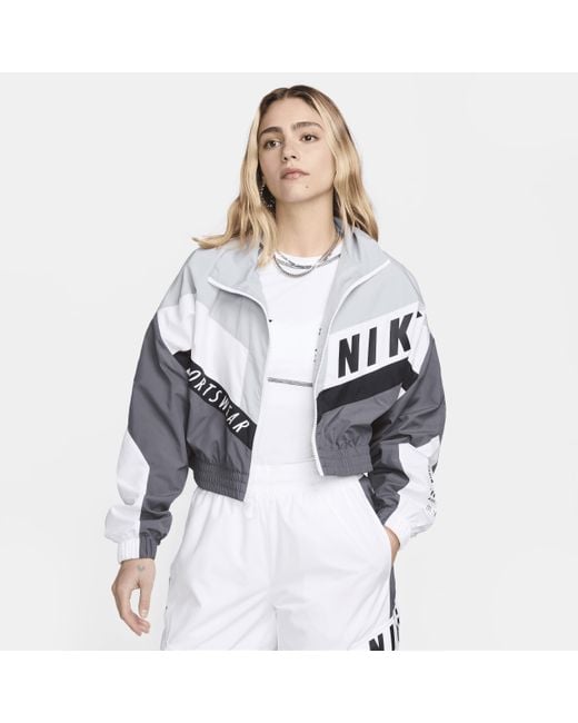 Nike Gray Sportswear Woven Jacket Polyester