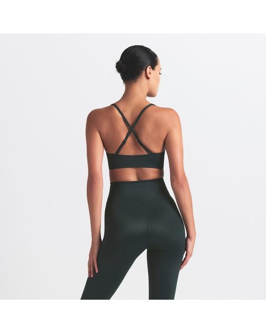 Nike Green Skims Shine V-Neck Bra