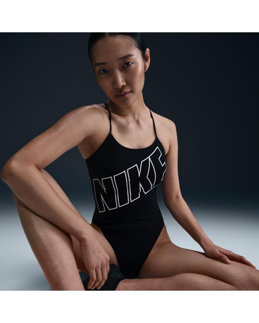 Nike Blue Swim Hydrastrong Adjustable Crossback One-Piece