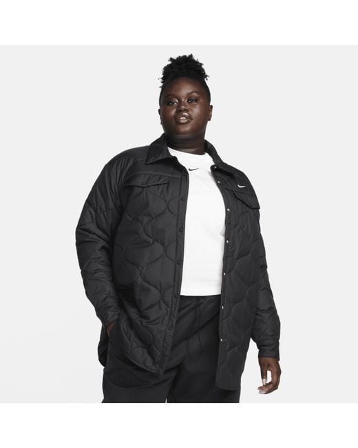 Nike Sportswear Essential Gewatteerde Trenchcoat in het Black