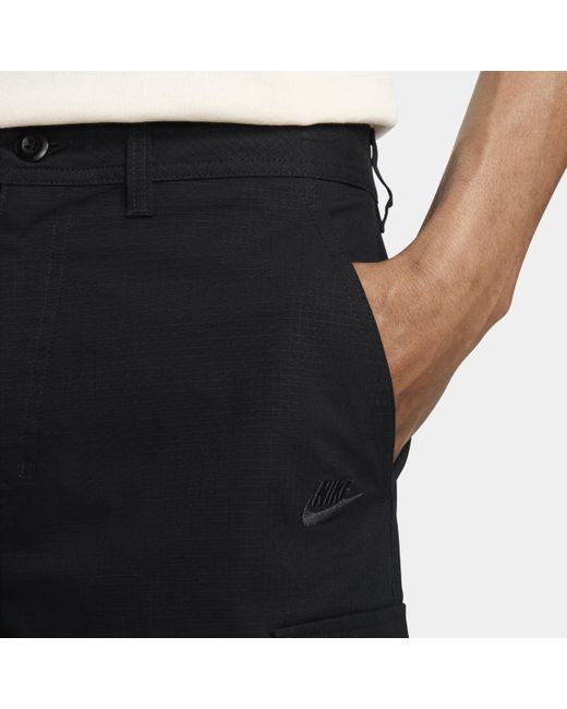 Nike Black Club Woven Cargo Shorts Polyester for men