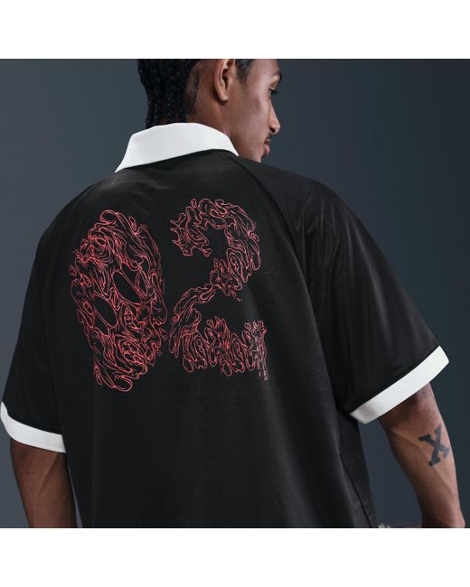 Nike Black Sb Dri-Fit Jacquard Skate Jersey for men
