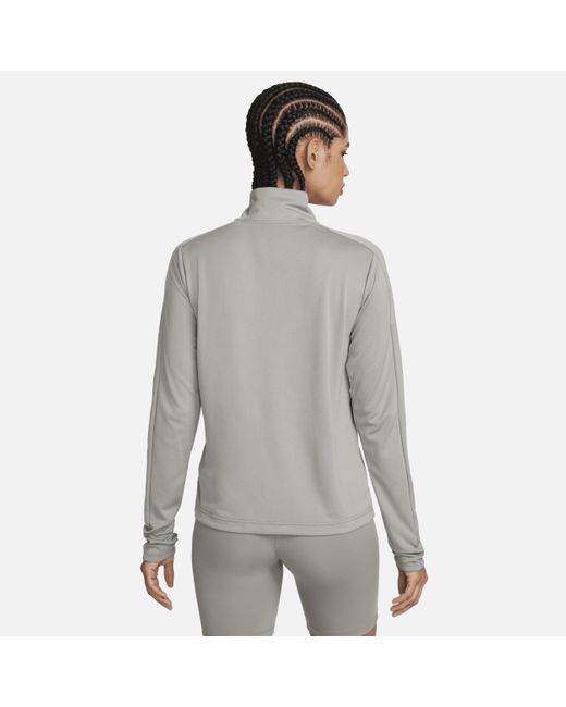 Nike Gray Pacer Dri-fit 1/4-zip Sweatshirt 50% Recycled Polyester