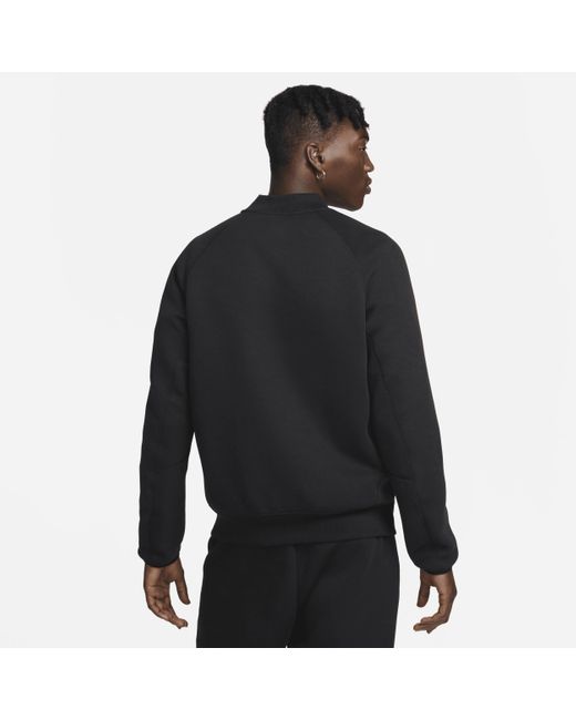 Nike Black Sportswear Tech Fleece Bomber Jacket for men