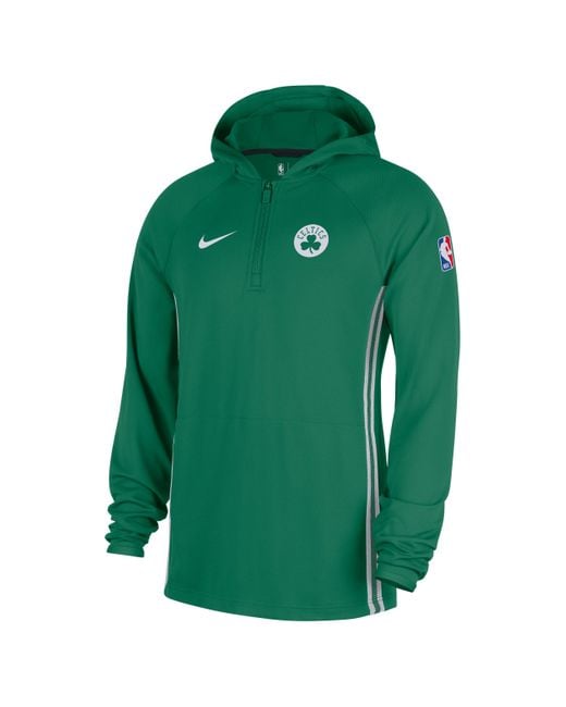 Nike Green Boston Celtics Zoned Dri-Fit Nba 1/4-Zip Hoodie for men