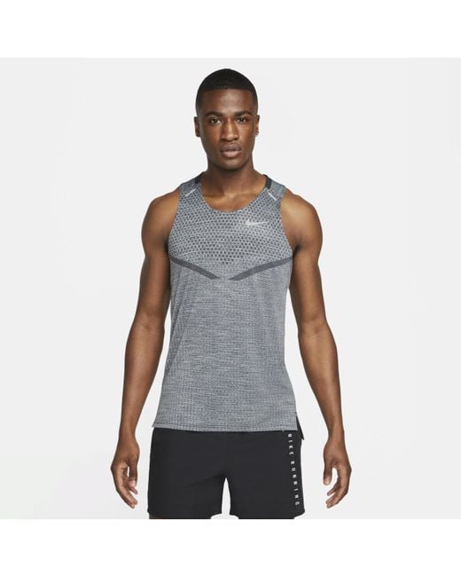 Nike Dri Fit Adv Techknit Ultra Running Tank Top in Grey for Men Lyst UK
