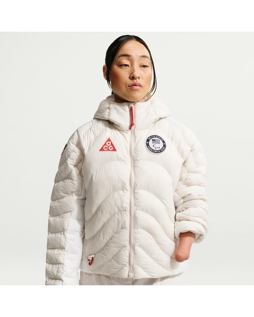 Nike White Acg X United States Paralympic Team Therma-Fit Adv Jacket