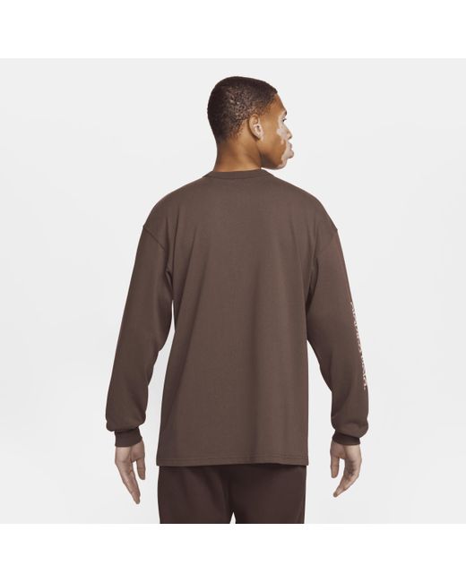 Nike Brown Sportswear Long-sleeve Max90 T-shirt for men
