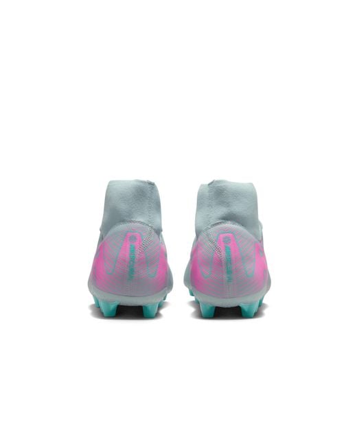 Nike Blue Mercurial Superfly 10 Academy Artificial-Grass High-Top Soccer Cleats for men