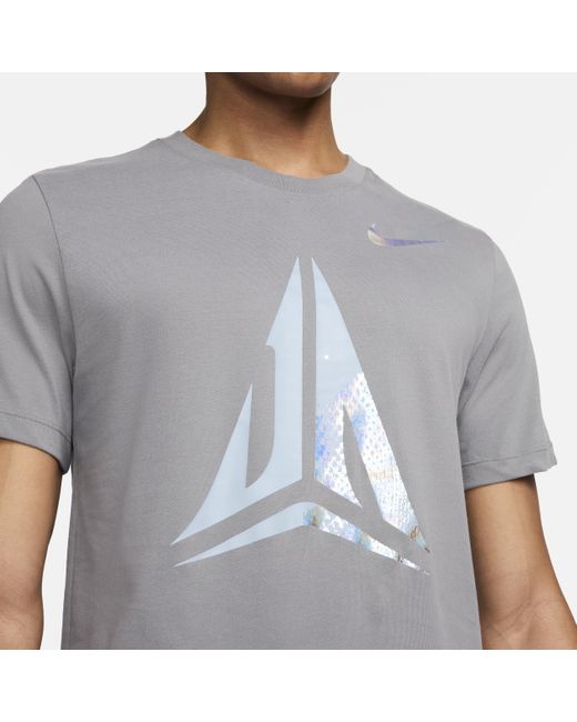 T-shirt da basket dri-fit ja di Nike in Gray da Uomo