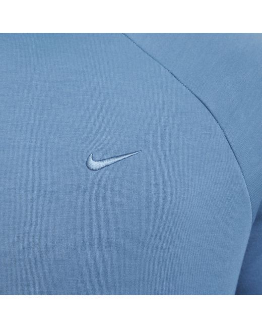 Nike Blue Primary Fleece Dri-Fit Uv Pullover Performance Hoodie for men