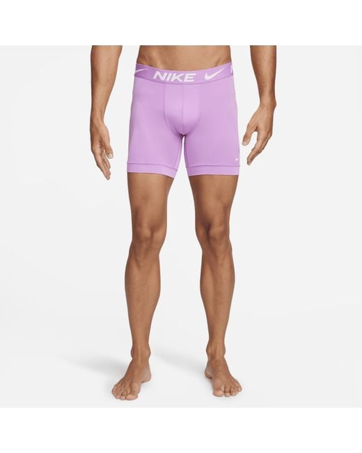 Nike Pink Dri-fit Essential Micro Boxer Briefs (3-pack) for men